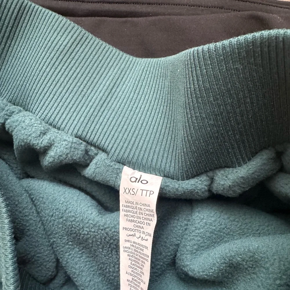 ALO Yoga Teal Ribbed Waistband Joggers